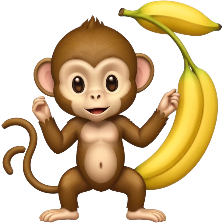 A monkey holding a banana  emoji
