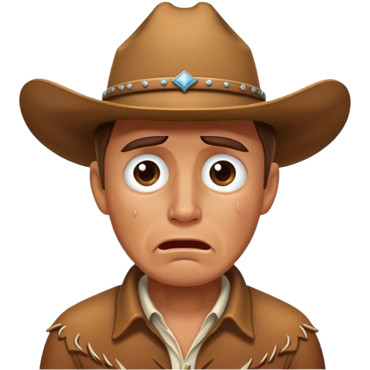 Crying cowboy  emoji