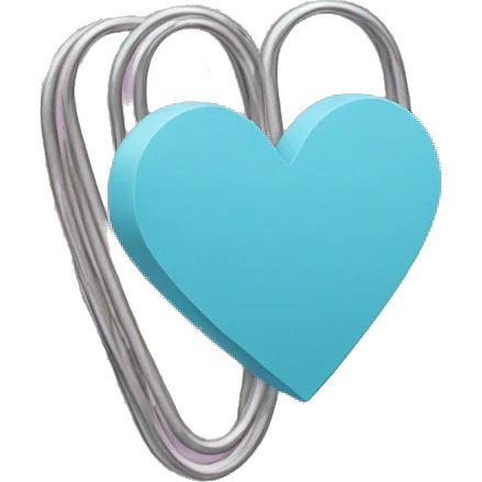 paper clip heart emoji