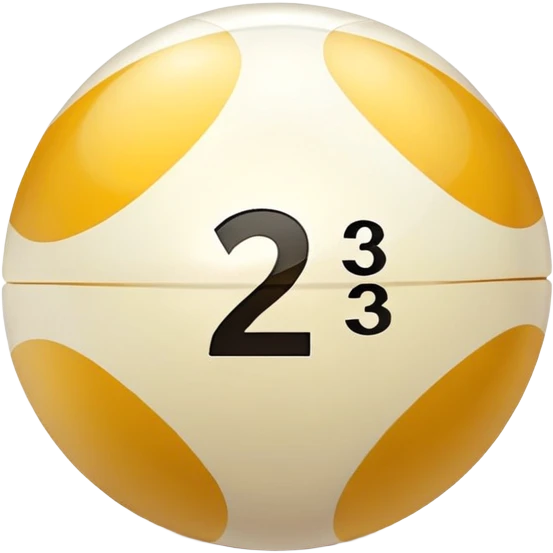 golden billiard ball with the number 23 emoji