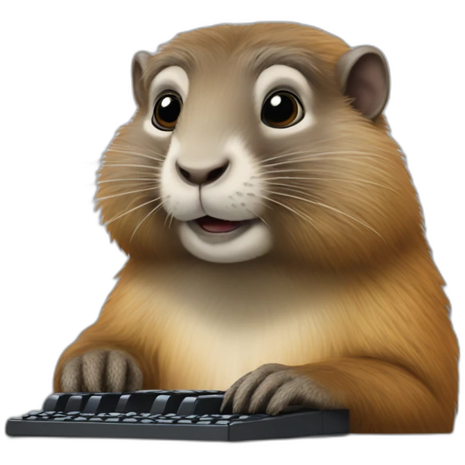Marmotte avec Clavier souris emoji