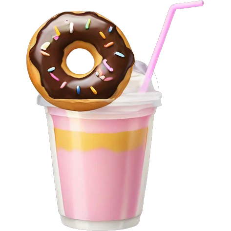 Donut with a smoothie  emoji
