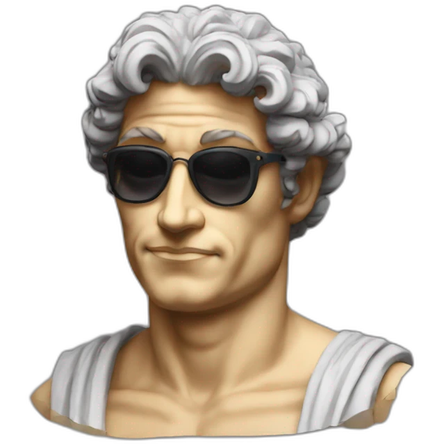 david by michelangelo full with sunglasses emoji