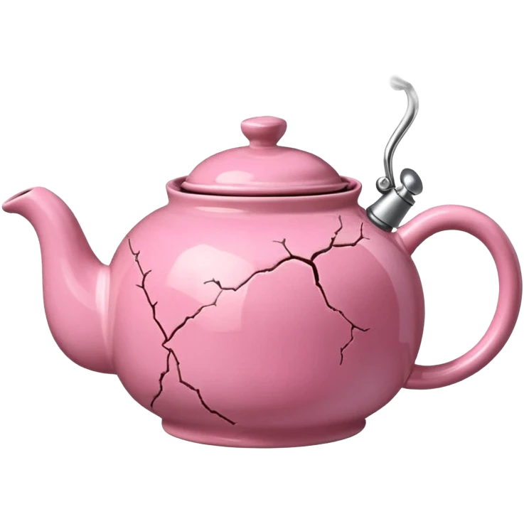 Pink bursting tea pot emoji