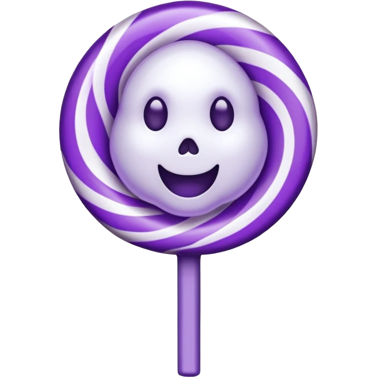 ghost lolipop purple and white emoji