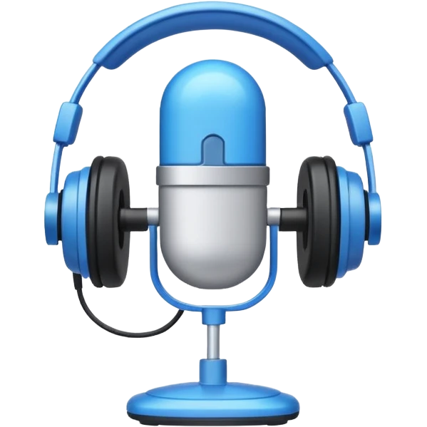 Podcast Broadcast Stream Blue Outline emoji