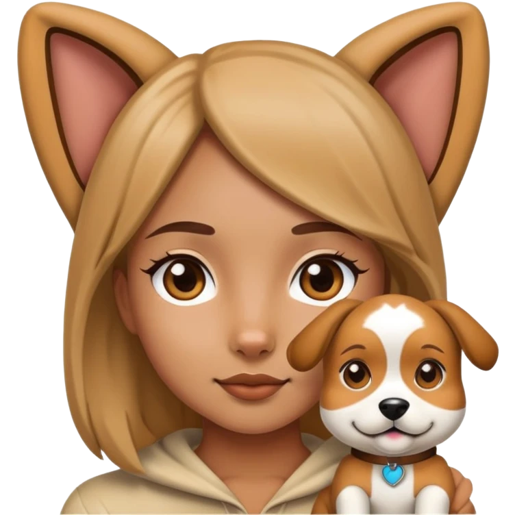 Girl dressed like a dog emoji