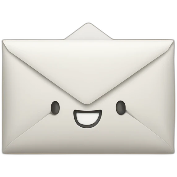 A smiling envelope character with arms and legs emoji