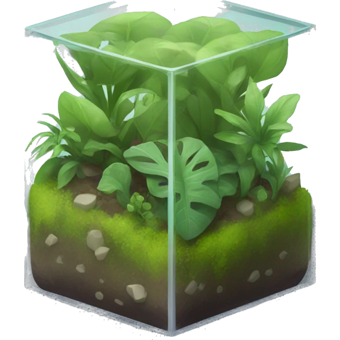 Terrarium cube emoji