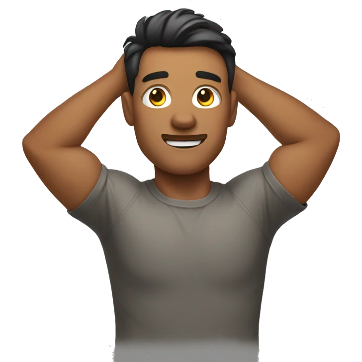 man raised armpit emoji