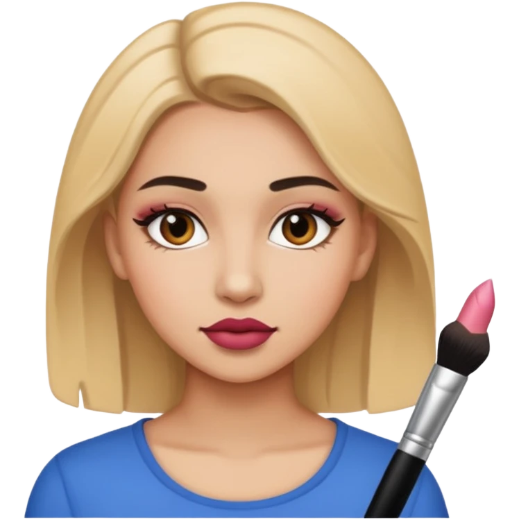 jeune adulte avec du maquillage emoji