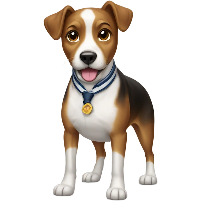 Preppy dog emoji