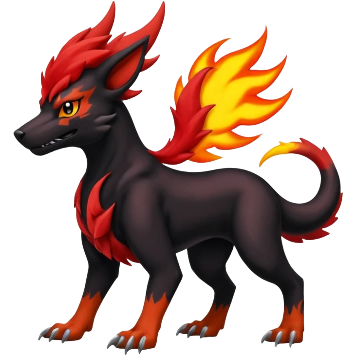 
Canine-Houndoom-Salandit-Noibat-Flareon-Fakémon-Digimon-fusion (full body) emoji