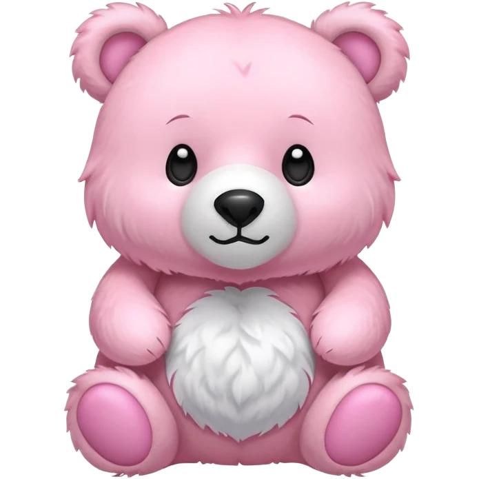 Pastel pink bear emoji