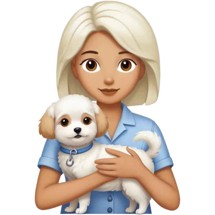 hairstylist with dog emoji