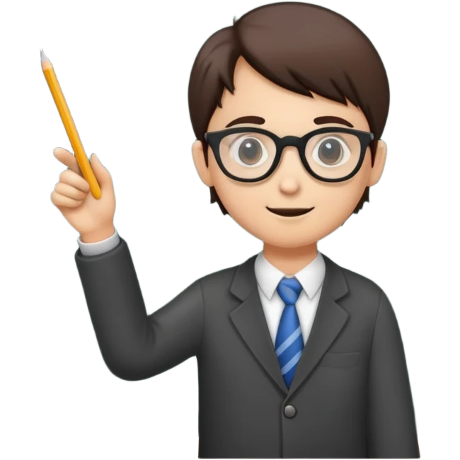 presentation of a school project at the blackboard emoji