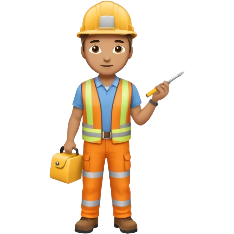 man full body working in construction  emoji