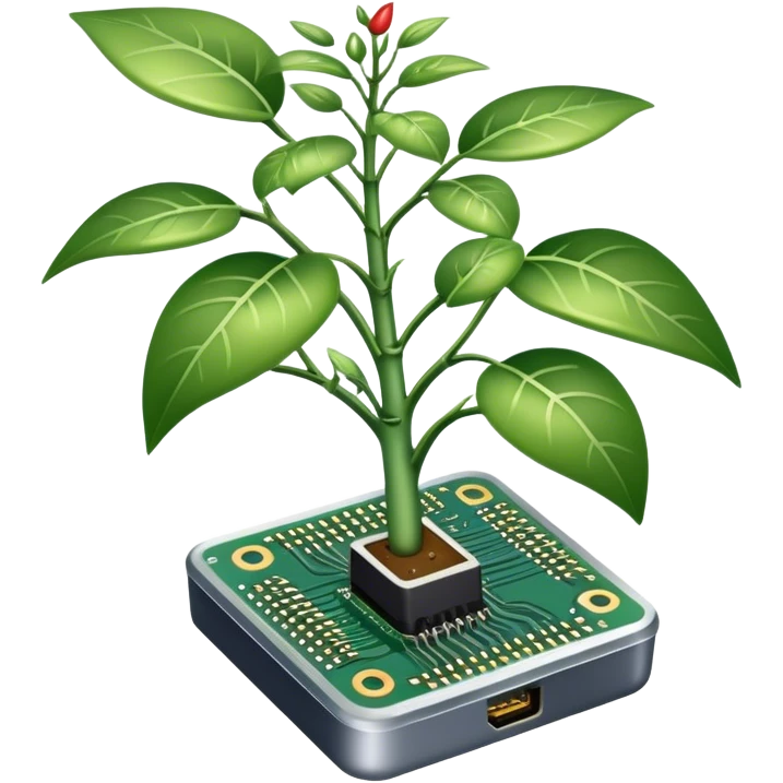 plant that grows from microchip emoji