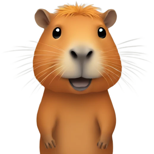 Capybara with orange emoji