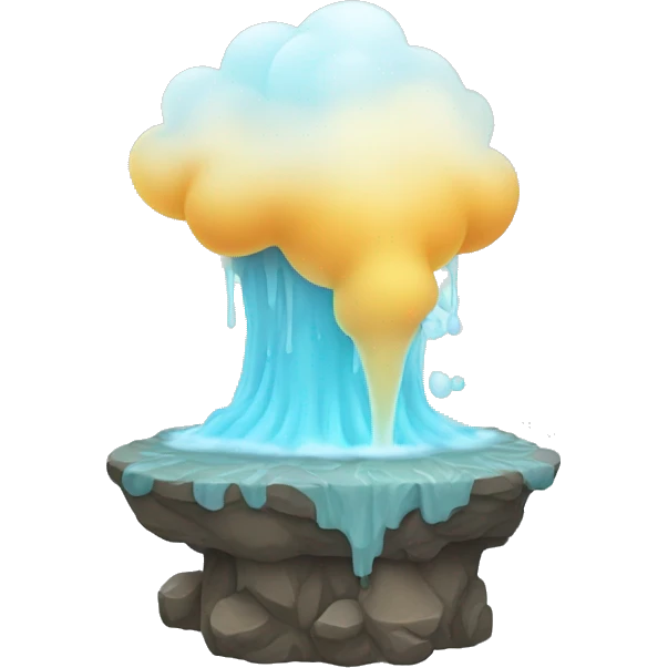 Geyser with vapor emoji