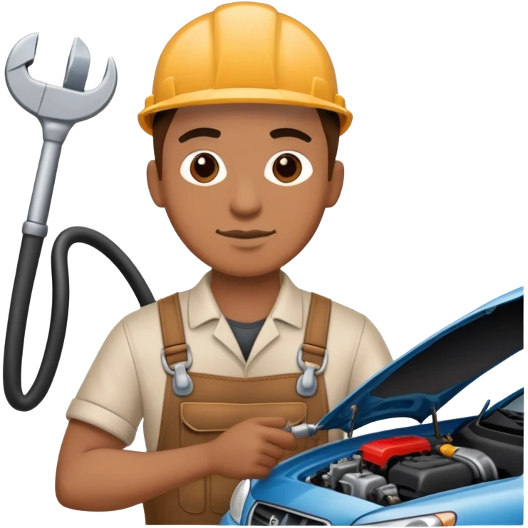 Mechaniker am Auto schrauben  emoji