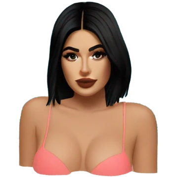 Kylie Jenner in pool zoomed out emoji