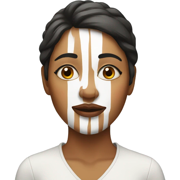 woman with a painted face  emoji