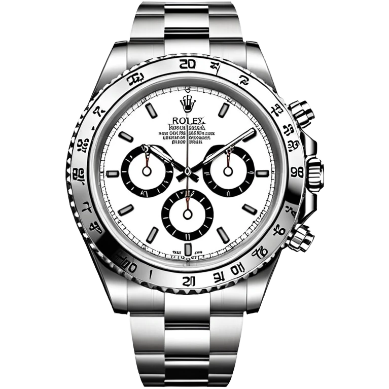 Rolex white and black watch with heavy details emoji