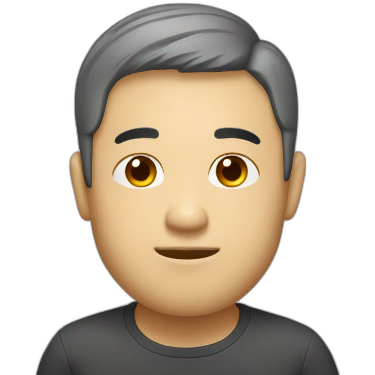 a-man-short-hair-glass-chinese-tiny-face emoji