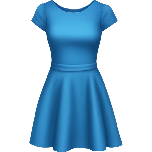 short blue dress emoji