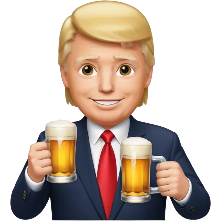 Donald Trump avec une bière dans les mains carapisse emoji