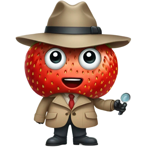 Strawberry detective  emoji