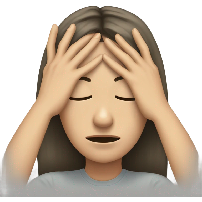 White woman covering her eyes not wanting to see something  emoji