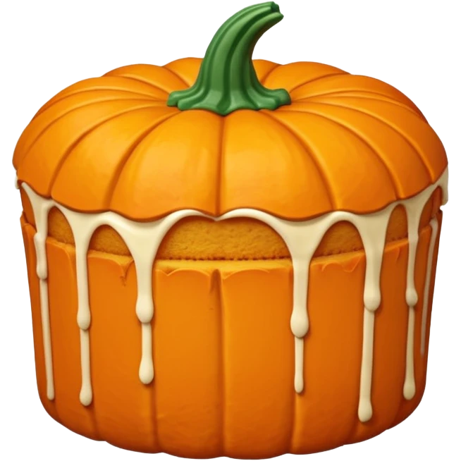 Cake shaped like a pumpkin emoji
