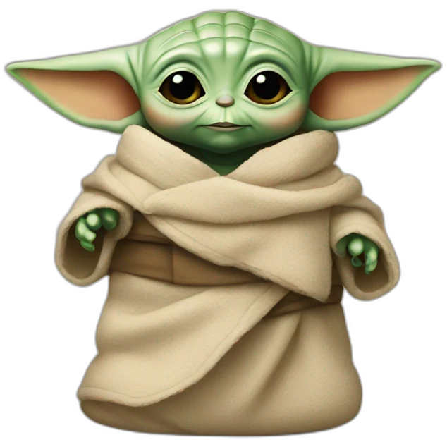 Baby yoda con pañal emoji