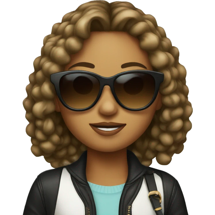 Cool girl with sunglasses emoji