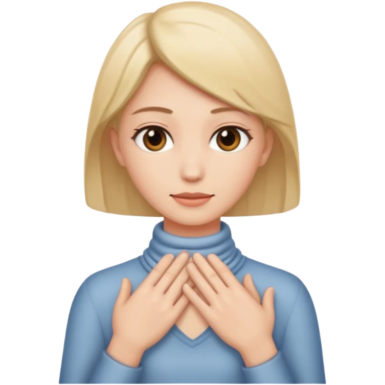 hands around neck emoji