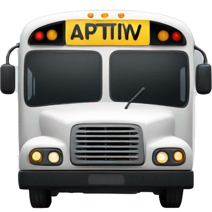Bus with the letters APTIV  emoji