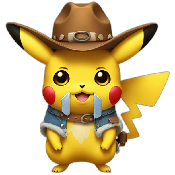 pikachu with cowboy hat  emoji