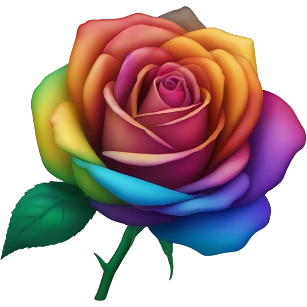 rainbow rose  emoji