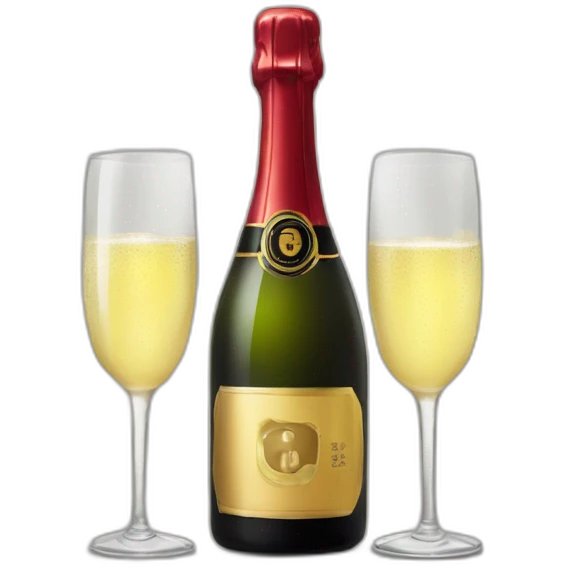 a guinea pif trinking sparkling wine emoji
