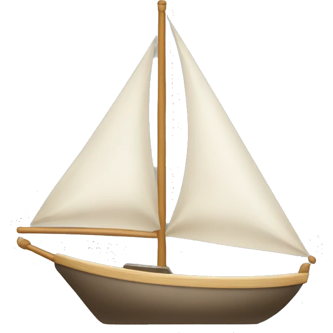 Neutral-colored sailboat emoji