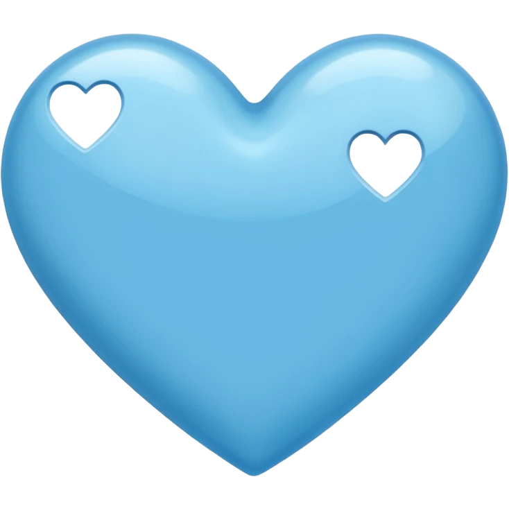 Light blu heart emoji