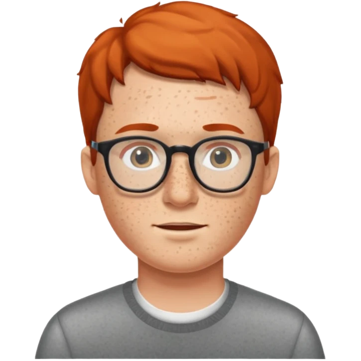 freckled man with glasses emoji