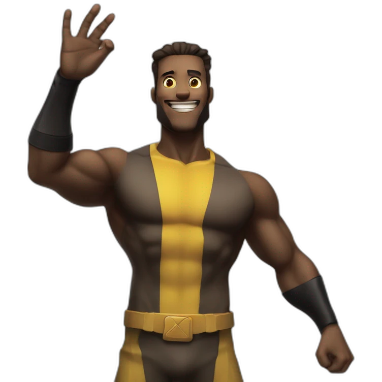 X men raising his hand emoji