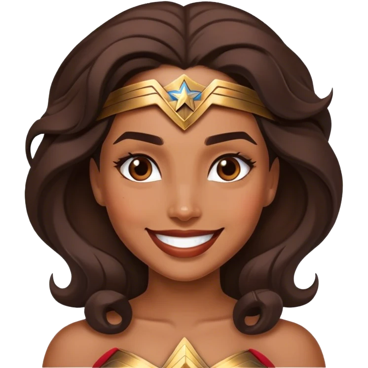 Wonder woman smile emoji
