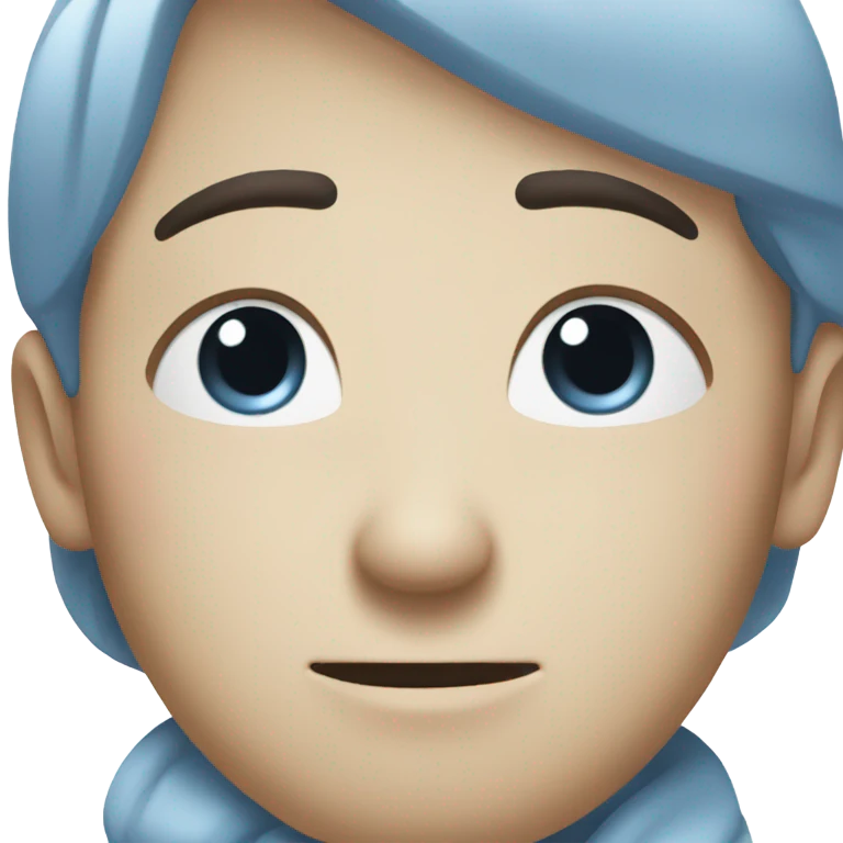 blue sleepy face emoji