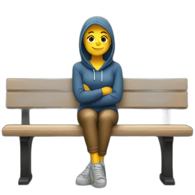  sitting on a bench emoji