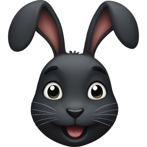 black rabbit emoji