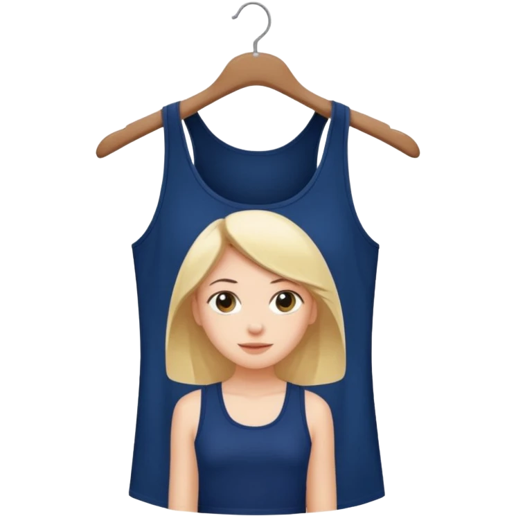 girl navy blue tank top on a hanger emoji